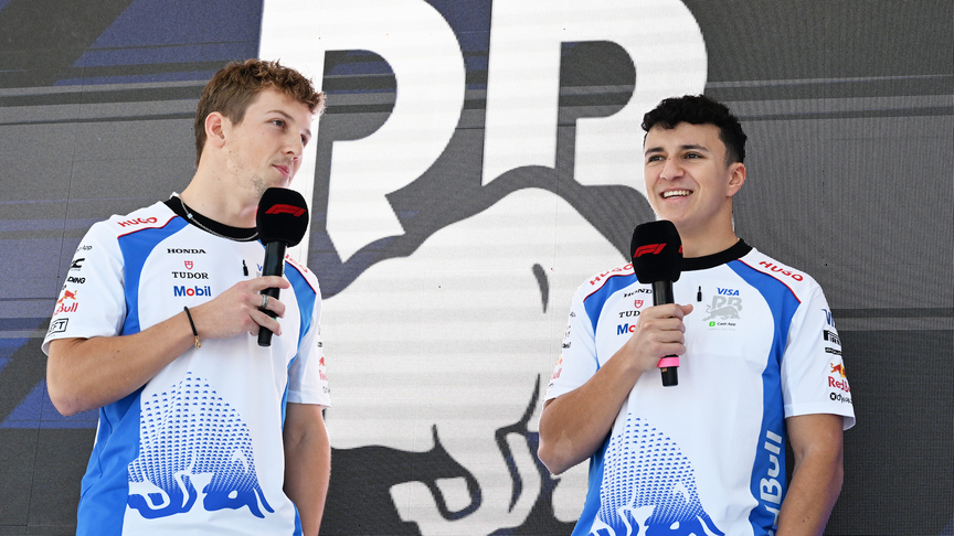 2025 Mexico City GP: Liam Lawson and Isack Hadjar meet the fans on stage