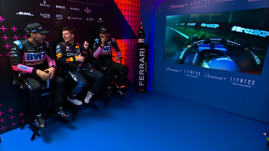 2024 Sao Paulo Grand Prix: Listen in to the chat from the top three drivers in the cool-down room after the race