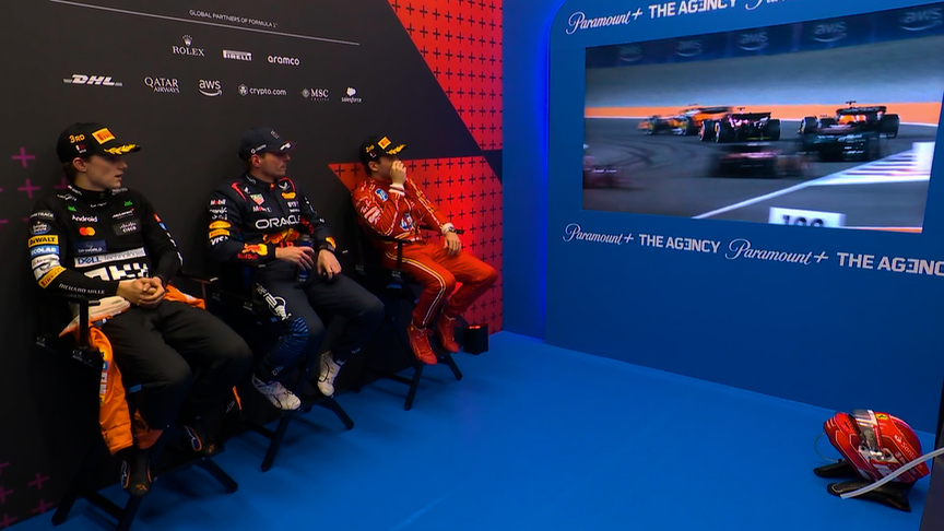 2024 Qatar Grand Prix: Listen in to the chat from the top three drivers in the cool-down room after the race