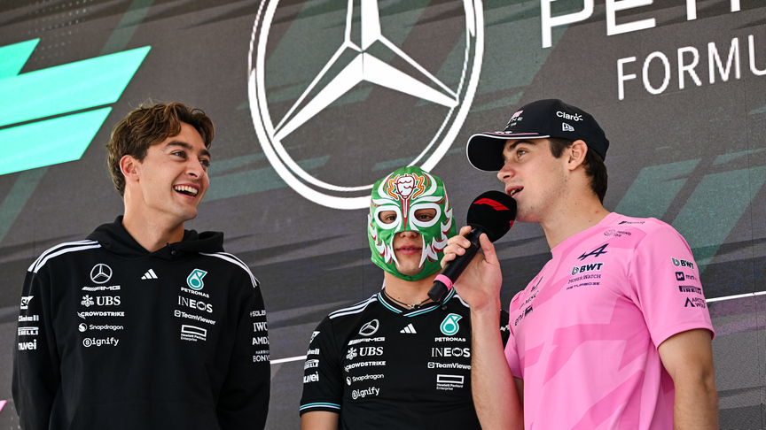2025 Mexico City GP: The Mercedes and Alpine drivers hit the Fanzone stage